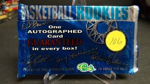 lot 106 image: 1995 Classic Basketball Rookies Factory Sealed Pack - LOOK FOR AUTOGRAPH CARDS