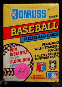 lot 111 image: Vintage 1991 Donruss Series 1 Baseball Cards Wax Pack sealed -15 Cards Per Pack