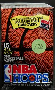 lot 126 image: 1991-92 Basketball NBA Hoops Series 2 Pack Sealed MICHAEL JORDAN PSA10