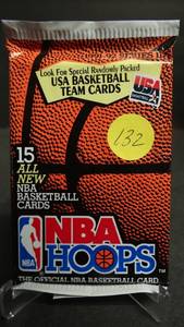 lot 132 image: 1991-92 Basketball NBA Hoops Series 2 Pack Sealed MICHAEL JORDAN PSA10