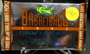 lot 135 image: 1993 Classic Draft Picks Basketball (1) SEALED PACK Possible Webber Hardaway RC