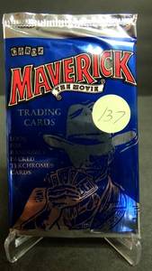 lot 137 image: 1994 Cardz Maverick the Movie Trading Card Pack