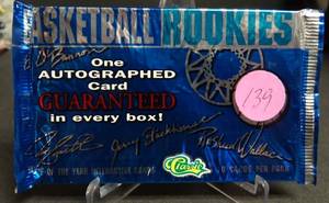 lot 139 image: 1995 Classic Basketball Rookies Factory Sealed Pack - LOOK FOR AUTOGRAPH CARDS