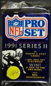 lot 144 image: 1991 Series 2 NFL Pro Set Football Cards Unopened Pack - FAVRE ROOKIE