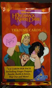 lot 145 image: 1996 Disneys The Hunchback of Notre Dame Trading Card Pack(11 Cards per pack)