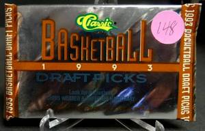 lot 148 image: 1993 Classic Draft Picks Basketball (1) SEALED PACK Possible Webber Hardaway RC