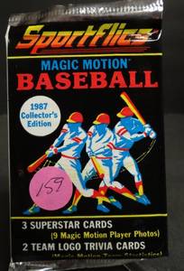 lot 159 image: 1987 Sportflics Magic Motion Collectors Edition Baseball Unopened Pack