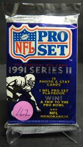 lot 162 image: 1991 Series 2 NFL Pro Set Football Cards Unopened Pack - FAVRE ROOKIE