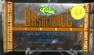 lot 163 image: 1993 Classic Draft Picks Basketball (1) SEALED PACK Possible Webber Hardaway RC