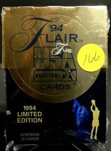 lot 166 image: 1994 Fleer Flair USA Basketball Factory Sealed pack of cards (1 pack COMPS - $8-$12)