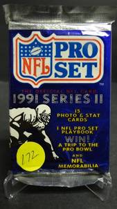 lot 172 image: 1991 Series 2 NFL Pro Set Football Cards Unopened Pack - FAVRE ROOKIE
