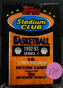 lot 174 image: BEAM TEAM 92-93 Series 2 Stadium Club Basketball SEALED PACK Shaq or Jordan Beam Team  (COMPS $9-$20PK)