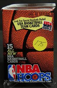 lot 175 image: 1991-92 Basketball NBA Hoops Series 2 Pack Sealed MICHAEL JORDAN PSA10