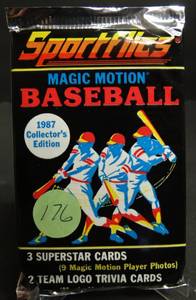 lot 176 image: 1987 Sportflics Magic Motion Collectors Edition Baseball Unopened Pack
