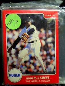 lot 187 image: Roger Clemens, Boston Red Sox Complete 12 -card set Issued 1987 by The Star Co