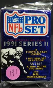 lot 191 image: 1991 Series 2 NFL Pro Set Football Cards Unopened Pack - FAVRE ROOKIE