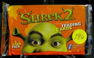 lot 196 image: UNOPENED TRADING CARD PACK 2004 CARDS INC. SHREK 2