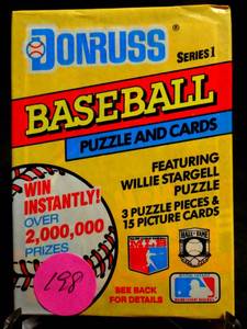 lot 198 image: Vintage 1991 Donruss Series 1 Baseball Cards Wax Pack sealed -15 Cards Per Pack