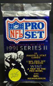 lot 205 image: 1991 Series 2 NFL Pro Set Football Cards Unopened Pack - FAVRE ROOKIE