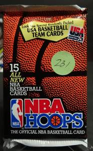 lot 231 image: 1991-92 Basketball NBA Hoops Series 2 Pack Sealed MICHAEL JORDAN PSA10
