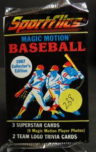 lot 238 image: 1987 Sportflics Magic Motion Collectors Edition Baseball Unopened Pack
