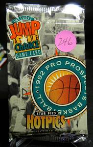 lot 246 image: 1992 STAR PICS HOT PICS PRO PROSPECTS BASKETBALL FOIL PACK