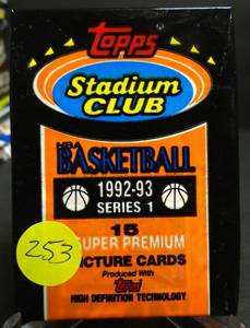 lot 253 image: BEAM TEAM 92-93 Series 2 Stadium Club Basketball SEALED PACK Shaq or Jordan Beam Team  (COMPS $9-$20PK)