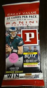 lot 261 image: 2018 Panini Football Fat Pack 20 Cards. Poss. Lamar Jackson, B.Mayfield, Barkley (COMPS $18-22)