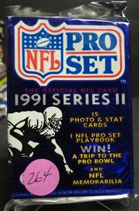 lot 264 image: 1991 Series 2 NFL Pro Set Football Cards Unopened Pack - FAVRE ROOKIE
