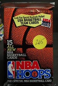 lot 265 image: 1991-92 Basketball NBA Hoops Series 2 Pack Sealed MICHAEL JORDAN PSA10
