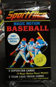 lot 268 image: 1987 Sportflics Magic Motion Collectors Edition Baseball Unopened Pack