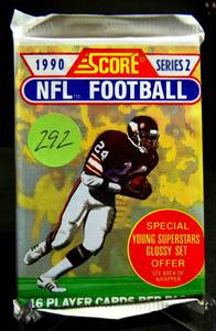 lot 292 image: 1991 Score Series 2 Football Cards   Brett Favre RC