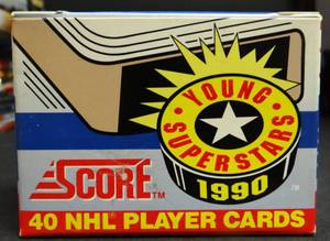 lot 260 image: 1990 Score NHL Young Superstars sets (40 cards per box ) - COMPLETE