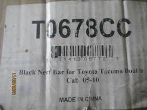 lot 11 image: N-Fab T0678CC 05-15 Toyota Tacoma Double Cab N-FAB Wheel To Wheel 2 Nerf Step Bars (Gloss Black)