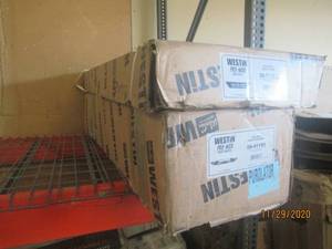 lot 112 image: Westin 58-41195 and  58-71195 10-19 Dodge Ram 25003500 Westin Pro Mod Front Bumper WSkid Plate