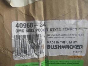 lot 196 image: Bushwacker 40968-34 15-18 GMC 25003500 Bushwacker Color-Matched Pocket Style Fender Flare