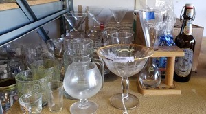 lot 15 image: Assorted Glasses Beer, Martini, Shot glasses, etc.