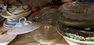 lot 28 image: Misc. Lot of Dishes, Lids and Platters