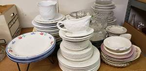 lot 30 image: Misc. Lot of Dishes, Contains some matching sets