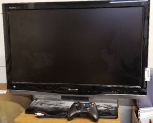 lot 63 image: Sharp Liquid Crystal TV, Model LC-32D64U and X-Box 360 Controller