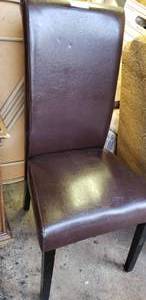 lot 114 image: Upholstered High Back Dining Chair