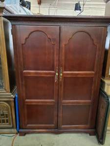lot 4 image: Armoire with Fold Down Desk Inside (50x24x67 Approx)