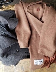 lot 112 image: Incredible Mens and Womens Assorted Coat Lot, Includes Cashmere, Wool, Leather