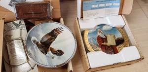 lot 173 image: Collectible Eagle and Moses with the Ten Commandments plates