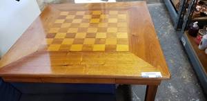 lot 139 image: Wooden Game Table with Felt Lined Drawer