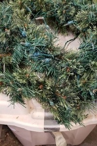 lot 110 image: Christmas Wreath and Decorations