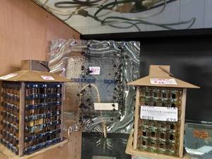 lot 675 image: FREEDOM OF THE SEA 2006 INAUGURAL SEASON PLATE, PLUS METAL WITH GLASS LANTERNS AS SHOWN.