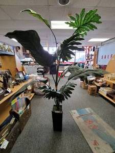 lot 687 image: ARTIFICIAL PALM TREE WITH VASE AS SHOWN.