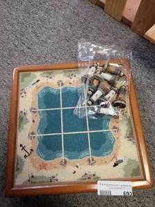 lot 692 image: NAUTICAL NEEDLEPOINT DESIGN TIC-TAC-TOE IN STYLECOLORS SHOWN.