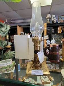 lot 711 image: VINTAGE ORIENT EXPRESS BRASS LAMP IN STYLE SHOWN.